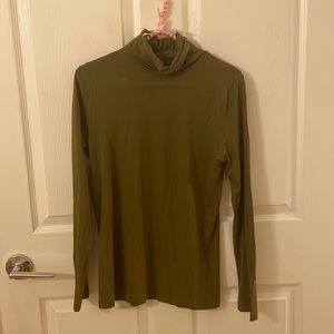 Light material turtleneck, olive green, long sleeved, J. Crew
